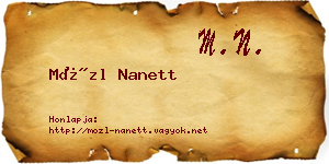 Mözl Nanett névjegykártya
